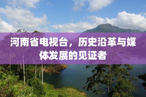河南省电视台，历史沿革与媒体发展的见证者