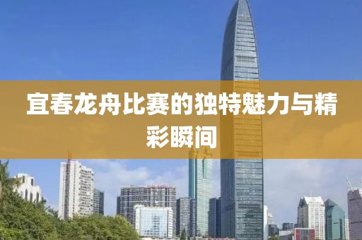 宜春龙舟比赛的独特魅力与精彩瞬间