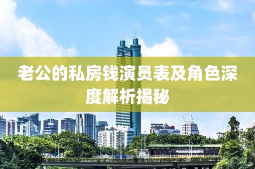 老公的私房钱演员表及角色深度解析揭秘