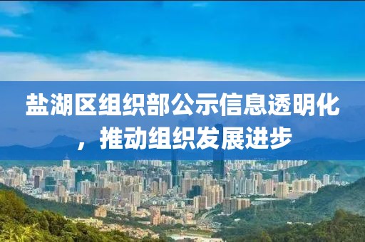 盐湖区组织部公示信息透明化，推动组织发展进步