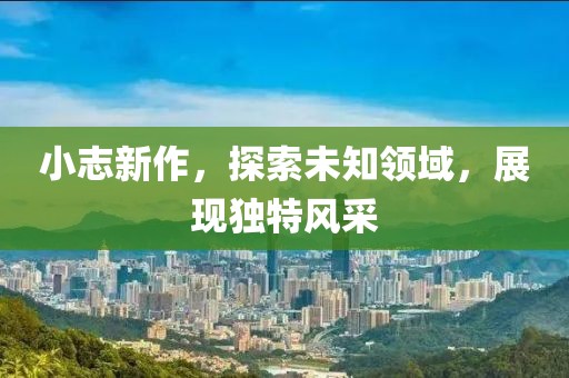 小志新作，探索未知领域，展现独特风采