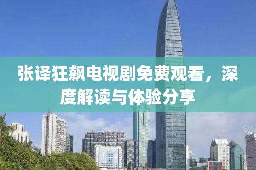 张译狂飙电视剧免费观看，深度解读与体验分享
