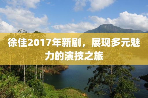 徐佳2017年新剧，展现多元魅力的演技之旅
