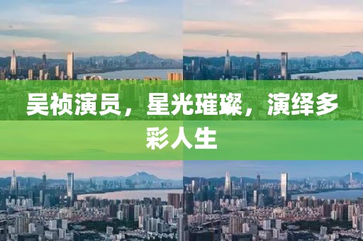 吴祯演员，星光璀璨，演绎多彩人生