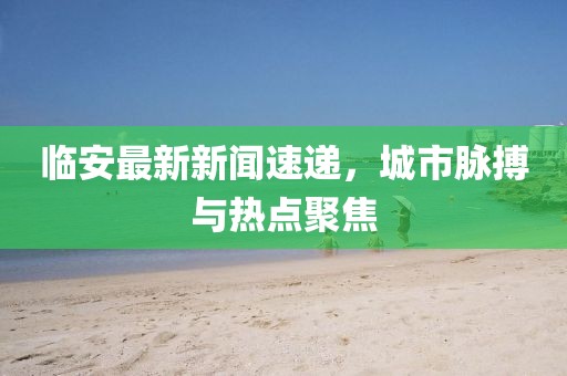 临安最新新闻速递，城市脉搏与热点聚焦