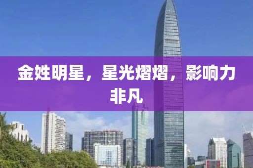 金姓明星，星光熠熠，影响力非凡