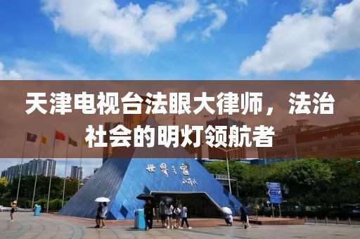 天津电视台法眼大律师，法治社会的明灯领航者