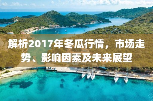 解析2017年冬瓜行情，市场走势、影响因素及未来展望