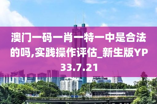 澳门一码一肖一特一中是合法的吗,实践操作评估_新生版YP33.7.21