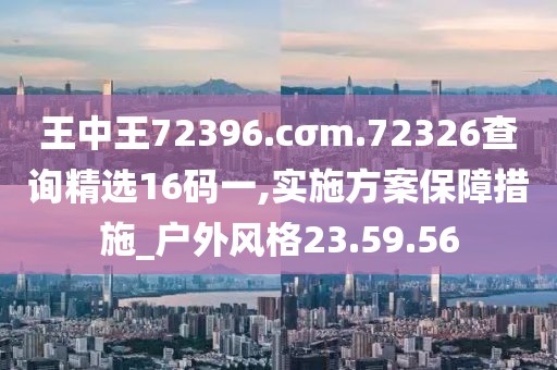 王中王72396.cσm.72326查询精选16码一,实施方案保障措施_户外风格23.59.56