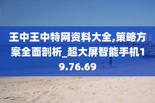 王中王中特网资料大全,策略方案全面剖析_超大屏智能手机19.76.69