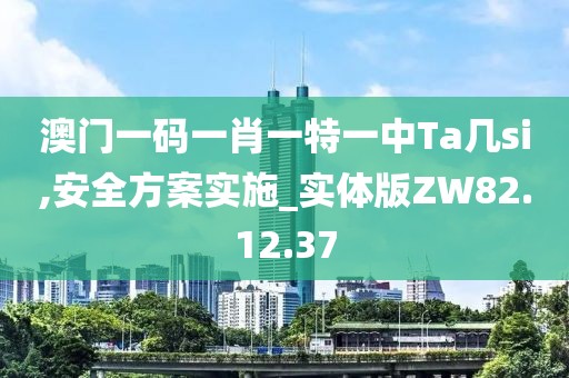 澳门一码一肖一特一中Ta几si,安全方案实施_实体版ZW82.12.37