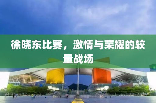 徐晓东比赛，激情与荣耀的较量战场