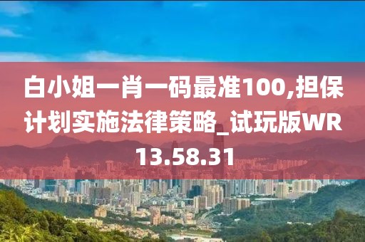 白小姐一肖一码最准100,担保计划实施法律策略_试玩版WR13.58.31