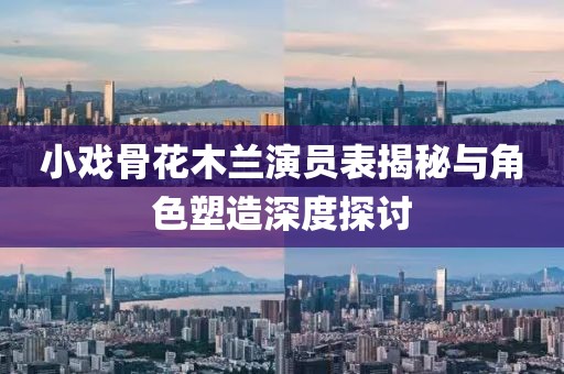 小戏骨花木兰演员表揭秘与角色塑造深度探讨