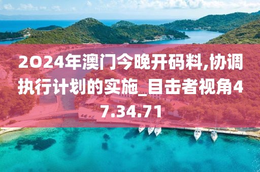 2O24年澳门今晚开码料,协调执行计划的实施_目击者视角47.34.71