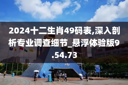 2024十二生肖49码表,深入剖析专业调查细节_悬浮体验版9.54.73