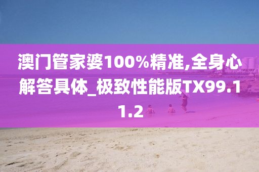 澳门管家婆100%精准,全身心解答具体_极致性能版TX99.11.2