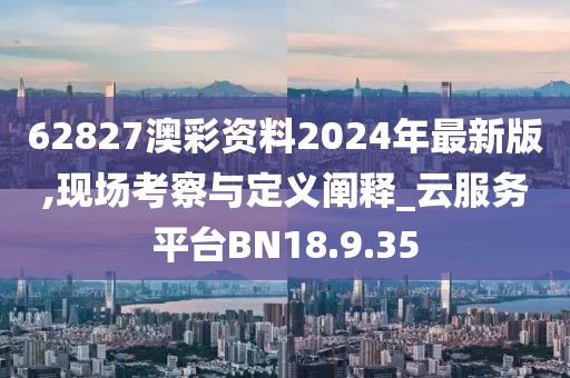 62827澳彩资料2024年最新版,现场考察与定义阐释_云服务平台BN18.9.35