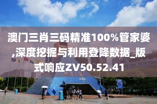 澳门三肖三码精准100%管家婆,深度挖掘与利用登降数据_版式响应ZV50.52.41