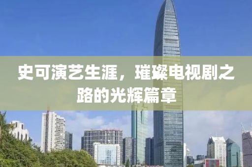 史可演艺生涯，璀璨电视剧之路的光辉篇章