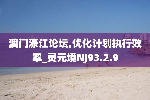 澳门濠江论坛,优化计划执行效率_灵元境NJ93.2.9