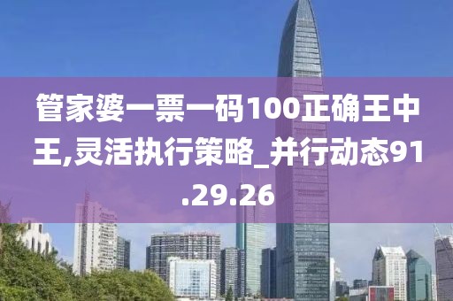 管家婆一票一码100正确王中王,灵活执行策略_并行动态91.29.26