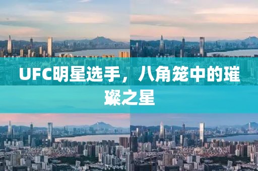 UFC明星选手，八角笼中的璀璨之星