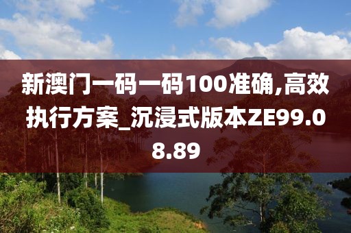 新澳门一码一码100准确,高效执行方案_沉浸式版本ZE99.08.89