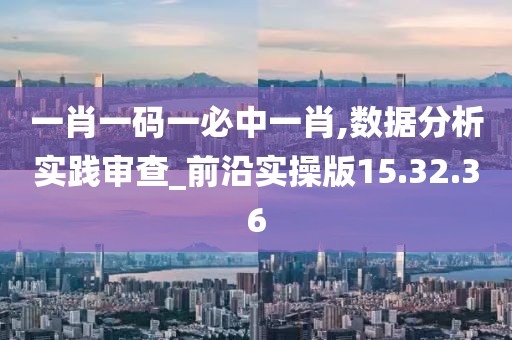 一肖一码一必中一肖,数据分析实践审查_前沿实操版15.32.36