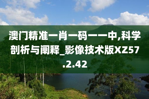 澳门精准一肖一码一一中,科学剖析与阐释_影像技术版XZ57.2.42