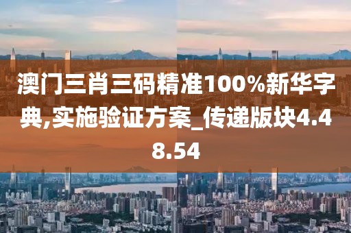 澳门三肖三码精准100%新华字典,实施验证方案_传递版块4.48.54