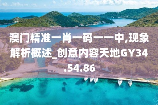 澳门精准一肖一码一一中,现象解析概述_创意内容天地GY34.54.86