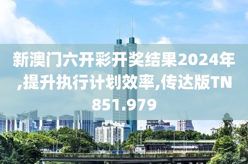新澳门六开彩开奖结果2024年,提升执行计划效率,传达版TN851.979