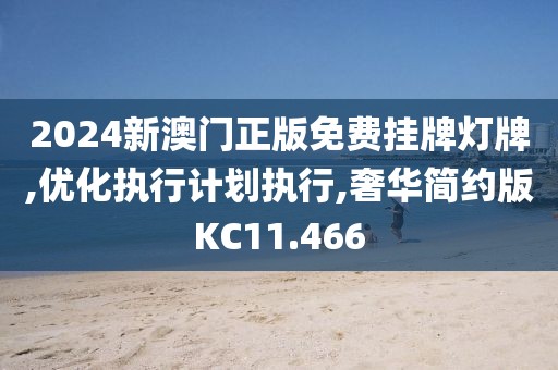 2024新澳门正版免费挂牌灯牌,优化执行计划执行,奢华简约版KC11.466