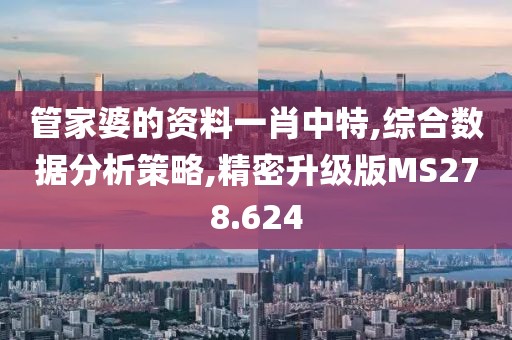 管家婆的资料一肖中特,综合数据分析策略,精密升级版MS278.624