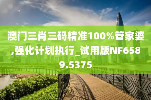 澳门三肖三码精准100%管家婆,强化计划执行_试用版NF6589.5375