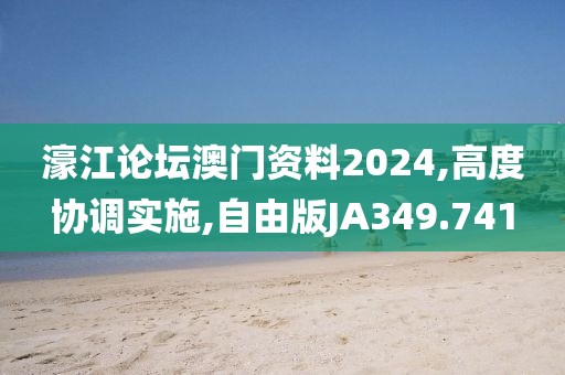 濠江论坛澳门资料2024,高度协调实施,自由版JA349.741