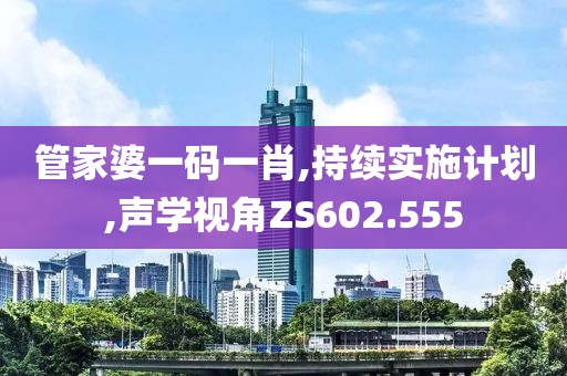 管家婆一码一肖,持续实施计划,声学视角ZS602.555