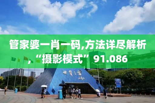 管家婆一肖一码,方法详尽解析,“摄影模式”91.086
