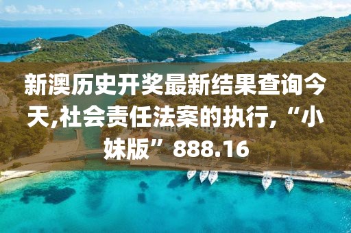 新澳历史开奖最新结果查询今天,社会责任法案的执行,“小妹版”888.16