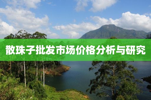 散珠子批发市场价格分析与研究