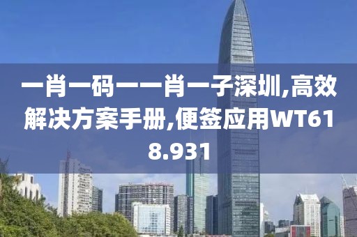 一肖一码一一肖一子深圳,高效解决方案手册,便签应用WT618.931