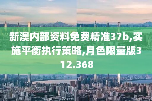 新澳内部资料免费精准37b,实施平衡执行策略,月色限量版312.368