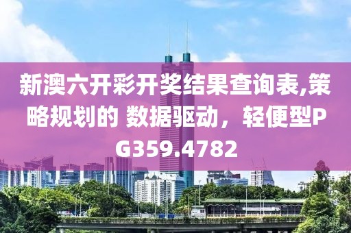 新澳六开彩开奖结果查询表,策略规划的 数据驱动，轻便型PG359.4782