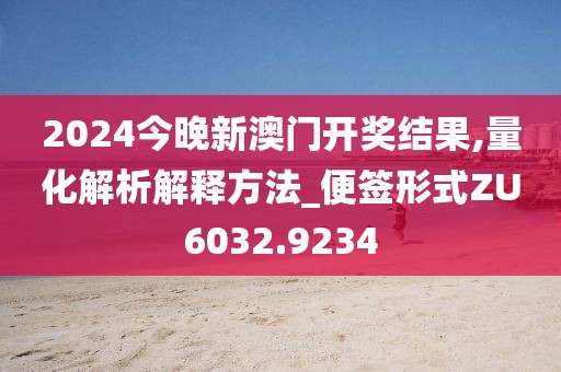 2024今晚新澳门开奖结果,量化解析解释方法_便签形式ZU6032.9234