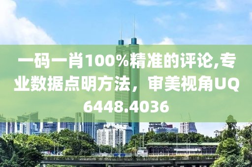 一码一肖100%精准的评论,专业数据点明方法，审美视角UQ6448.4036