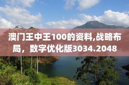澳门王中王100的资料,战略布局，数字优化版3034.2048