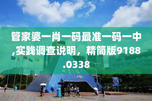 管家婆一肖一码最准一码一中,实践调查说明，精简版9188.0338