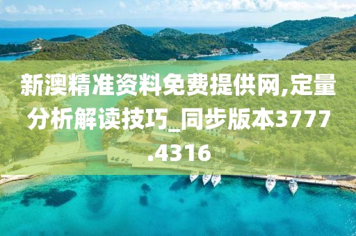 新澳精准资料免费提供网,定量分析解读技巧_同步版本3777.4316